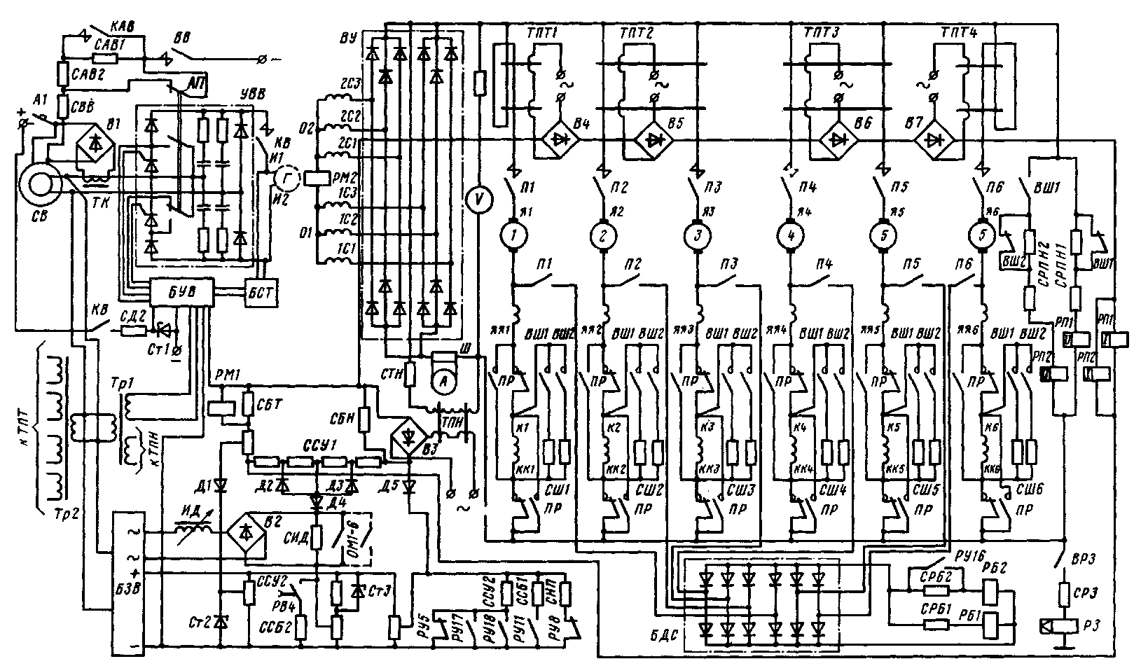 Схема зарядки 2тэ116